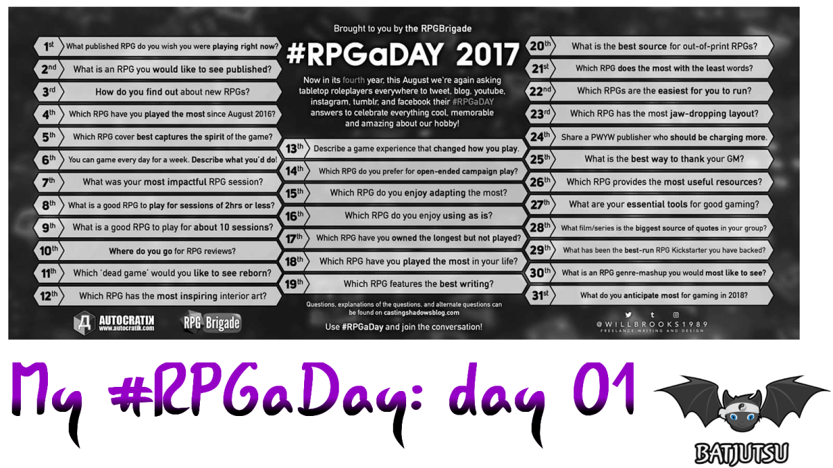 #RPGaDay 01