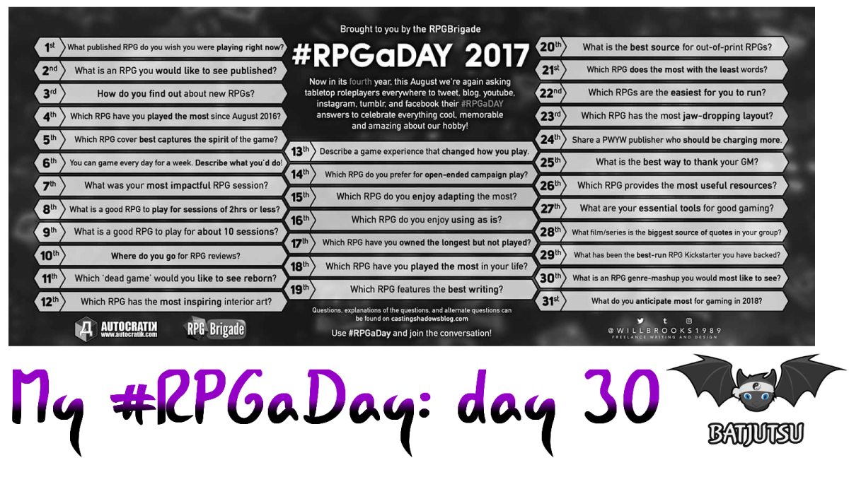 #RPGaDay 30