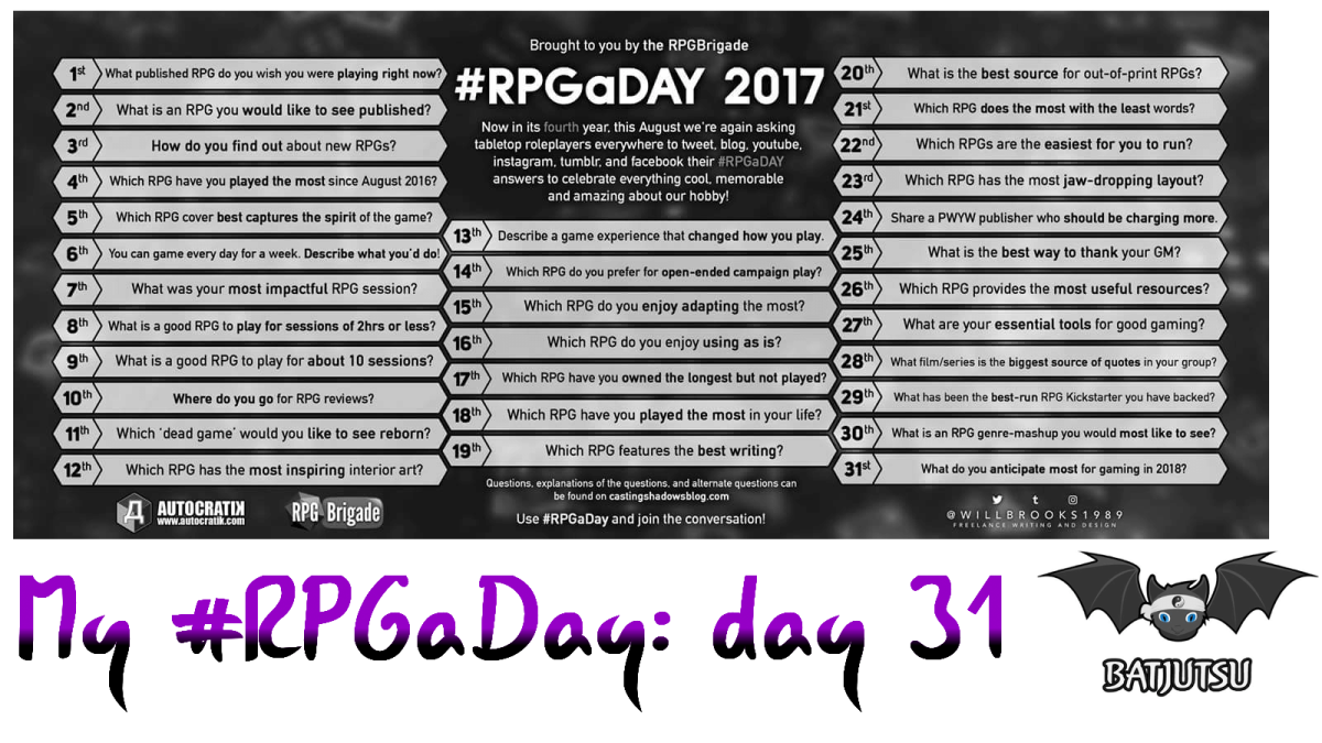 #RPGaDay 31
