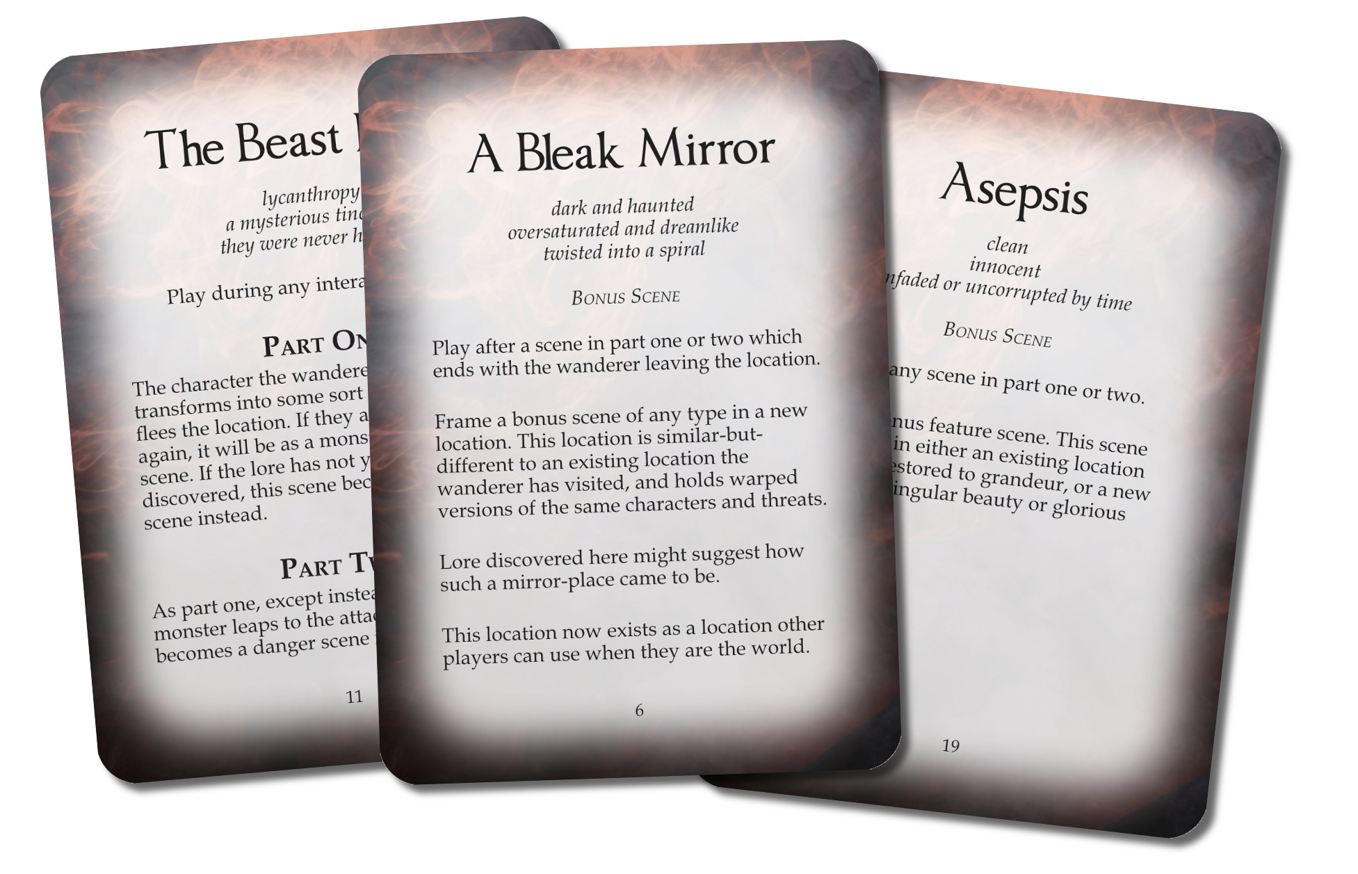 Bleak Spirit Card Samples